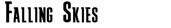 Falling Skies font preview